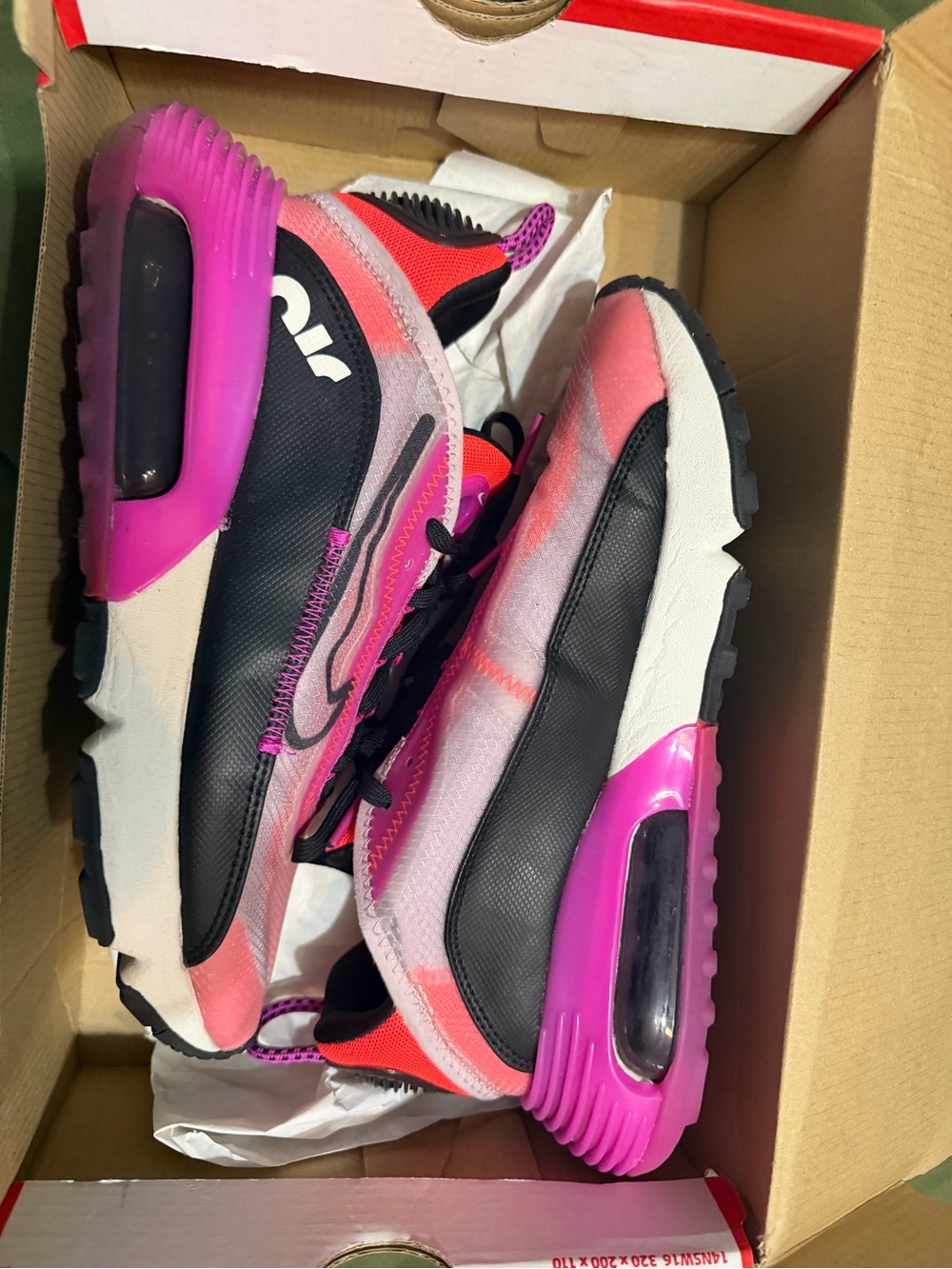 ** Nike Women's Air Max 2090 discontinued running sneaker *** Black and Pink